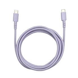クオリティトラストジャパン｜QUALITY TRUST JAPAN PD対応 USB Type-C to C やわらかいのに切れにくいケーブル 2m パープル QTC-0417PU