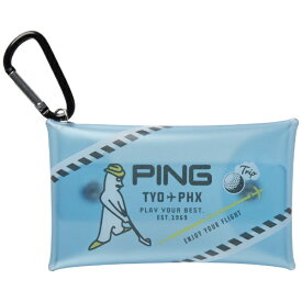 ピン｜PING ゴルフポーチ AC-F2502 ミニポーチ ブルー 38288-01 [W12×H7×D1.5 /約30g]