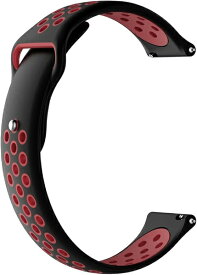 AMAZFIT｜アマズフィット Amazfit シリコン 替えバンド 22mm ブラック＆レッド sp200025-S16-C114Q06
