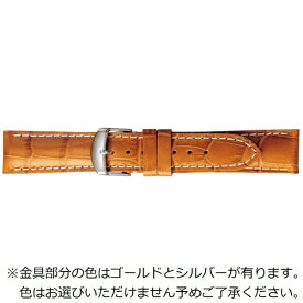 バンビ｜BAMBI 時計バンド 本革 型押し 裏ラバー かん幅24mm 美錠幅22mm 【金具色指定不可】 ハニー BKE011TW
