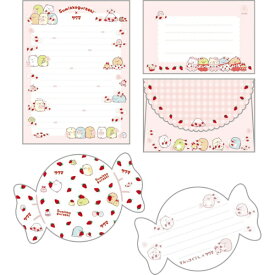 サンエックス｜san-x すみっコぐらし レターセット（すみっコぐらし×サクマいちごみるくキャンディ）