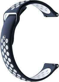 AMAZFIT｜アマズフィット Amazfit シリコン 替えバンド 20mm ネイビー＆ホワイト ネイビー＆ホワイト
