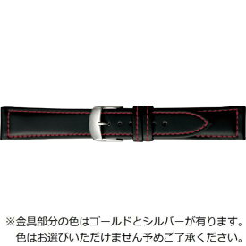 バンビ｜BAMBI 時計バンド　合成ラバー　かん幅18mm　美錠幅16mm 【金具色指定不可】 ブラック×レッド BGE001R1P