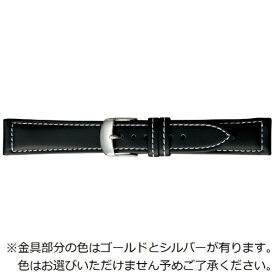 バンビ｜BAMBI 時計バンド　合成ラバー　かん幅20mm　美錠幅18mm 【金具色指定不可】 ブラック×ホワイト BGE001W1S