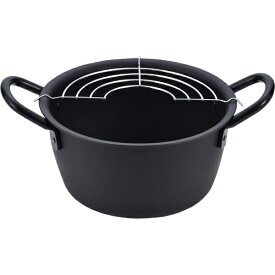 和平フレイズ｜Wahei Freiz 燕三　IH対応鉄深型天ぷら鍋18cm ブラック EM-038