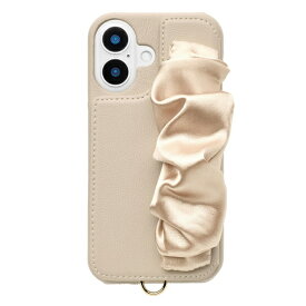 ユニケース｜UNICASE Classy Scrunchie Case for iPhone 16 beige UNI-CSIP24M-2CSBE