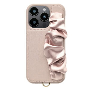 ���j�P�[�X�bUNICASE Classy Scrunchie Case for iPhone 16 Pro pink UNI-CSIP24MP-2CSPK