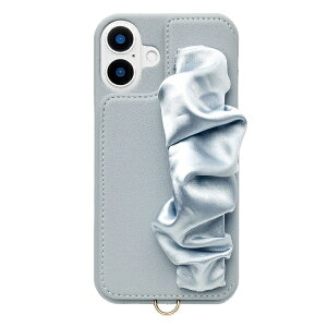 ���j�P�[�X�bUNICASE Classy Scrunchie Case for iPhone 16 Plus pale blue UNI-CSIP24L-2CSPB