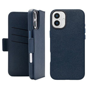 ���j�P�[�X�bUNICASE 2Way Mag Flip Case for iPhone 16 Plus navy UNI-CSDIP24L-2MFNV