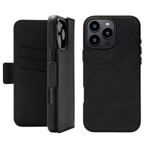 ���j�P�[�X�bUNICASE 2Way Mag Flip Case for iPhone 16 Pro Max black UNI-CSDIP24LP-2MFBK