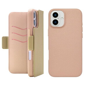 ���j�P�[�X�bUNICASE 2Way Mag Flip Case for iPhone 16 Plus beige UNI-CSDIP24L-2MFBE