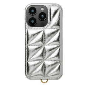 ユニケース｜UNICASE Triangle Puffy Case for iPhone 16 Pro silver UNI-CSIP24MP-2TPSV