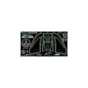 ���g�O���t�B�b�N�X�bMOTOGRAFIX �{�f�B�p�b�h KNEE�@�u���b�N/�O���[���@Ninja1000/Z1000SX�i11-�j MT-KK020G