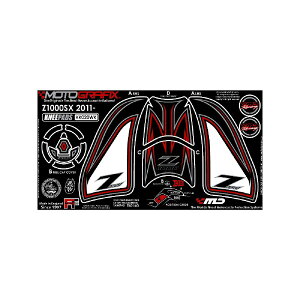 ���g�O���t�B�b�N�X�bMOTOGRAFIX �{�f�B�p�b�h KNEE�@�z���C�g/�u���b�N/���b�h�@Ninja1000/Z1000SX�i11-�j MT-KK020WK