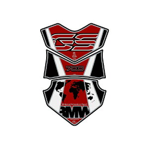 ���g�O���t�B�b�N�X�bMOTOGRAFIX �^���N�p�b�h ���b�h/�z���C�g/�u���b�N BMW F700GS�i12-15�j MT-TB024R