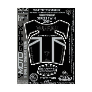 ���g�O���t�B�b�N�X�bMOTOGRAFIX �^���N�p�b�h �u���b�N/�O���[ TRIUMPH Street Twin�i19-22�j MT-TT045KG