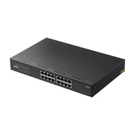 サンワサプライ｜SANWA SUPPLY スイッチングハブ [16ポート /1Giga対応 /PoE給電 /電源内蔵] ブラック LAN-GIGAPOE1601