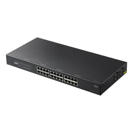 サンワサプライ｜SANWA SUPPLY スイッチングハブ [24ポート /1Giga対応 /PoE給電 /電源内蔵] ブラック LAN-GIGAPOE2401