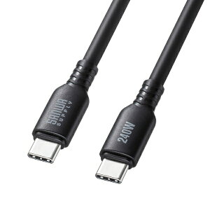 �T�����T�v���C�bSANWA SUPPLY USB-C �� USB-C�P�[�u�� [�[�d /�]�� /2.0m /PD240W /USB2.0] �u���b�N KU-CCPES20BK [USB-C �� USB-C]