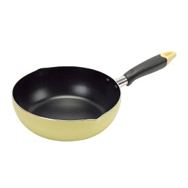 パール金属｜PEARL METAL ふっ素加工 IH対応 目盛付料理フライパン22cm イエロー HC-0065 [IH対応]