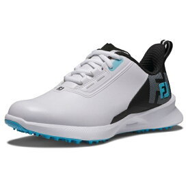 フットジョイ｜FootJoy ジュニア ゴルフシューズ JR フューエル レース ホワイト×ブラック 45042 [23.0cm /幅:Medium(EE相当)]
