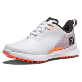 フットジョイ｜FootJoy ジュニア ゴルフシューズ JR フューエル レース ホワイト×ピンク 48213 [19.0cm /幅:Medium(EE相当)]