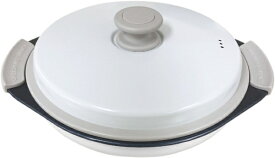 サクセスアジア｜Success Asia レンジクッキング　丸鍋(丸浅型鍋) ライトグレー SA037(LG)