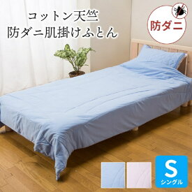 篠原化学｜Shinoharakagaku コットン天竺防ダニ　肌掛け布団 アジサイブルー [シングル(150×210cm)]