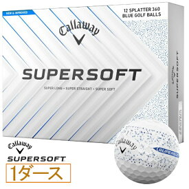 【エントリーで最大全額ポイント還元｜7/18迄】 キャロウェイ｜Callaway ゴルフボール SUPERSFT SPLATTER スーパーソフト スプラッター ブルー [12球（1ダース）]