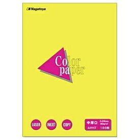 長門屋商店｜NAGATOYA 〔各種プリンタ〕カラーペーパー 中厚口 0.09mm [A4 /100枚] ナ-3205 黄[ナ3205]