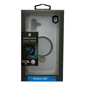 【エントリーで最大全額ポイント還元｜7/18迄】 ラスタバナナ｜RastaBanana Galaxy S25 ZEROSAFE Shaft ワイヤレス充電対応 360°回転スタンドケース フロストホワイト 8747GS25ZSFSWH