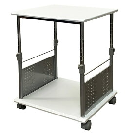 レメックスジャパン｜Remex Japan 上下昇降デスクワゴン [W550xD450xH450〜700mm] プリンターワゴン 白木目 PJC-7203-WH