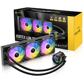【エントリーで最大全額ポイント還元｜7/18迄】 ANTEC｜アンテック 水冷CPUクーラー 120mmファンx3 [LGA1700/1200/115X/20XX/1851・AM5/AM4/AM3/TR4] ブラック Vortex Lum 360 ARGB