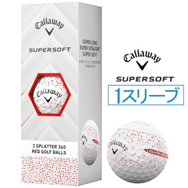 キャロウェイ｜Callaway ゴルフボール SUPERSFT SPLATTER スーパーソフト スプラッター レッド [3球（1スリーブ）]