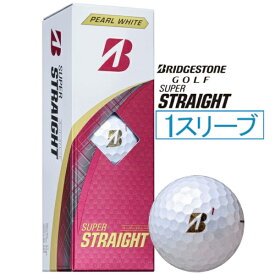 ブリヂストン｜BRIDGESTONE ゴルフボール SUPER STRAIGHT スーパー ストレート パールホワイト T5GX [3球（1スリーブ）]