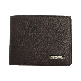 ファインプラス｜FINE PLUS メタルプレート エイジング合皮 二つ折財布 OUTDOOR PRODUCTS D.BROWN 22469101
