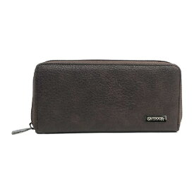 ファインプラス｜FINE PLUS メタルプレートエイジング合皮 ラウンドジップ長財布 OUTDOOR PRODUCTS D.BROWN 22469102