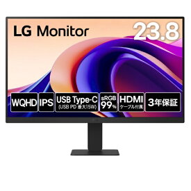 【エントリーで最大全額ポイント還元｜7/18迄】 LG｜エルジー USB-C対応 PCモニター LG Monitor 24U631A-B [23.8型 /WQHD(2560×1440） /ワイド]