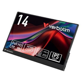 Verbatim｜バーベイタム USB-C接続 PCモニター ポータブルモニター ブラック PM14V1 [14.0型 /フルHD(1920×1080) /ワイド /60Hz]
