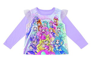 BANDAI|バンダイ 光る!2TOPSニットパジャマ プリキュアオールスターズ ラベンダー