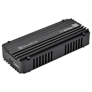 SilverStonebVo[Xg[ SSDP[X USB-Cڑ MS12-40G ubN SST-MS12B-40G [M.2Ή /NVMe /1]