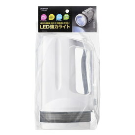 YAZAWA｜ヤザワ LED強力ライト　L4S604WH　単1形乾電池×4個(別売)　防水性能 IPX4 [LED /単1乾電池×4 /防水対応]