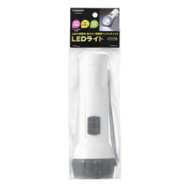 YAZAWA｜ヤザワ LED懐中ライト単1形　L4S45DWH　単1形乾電池×2個(別売) [LED /単1乾電池×2]