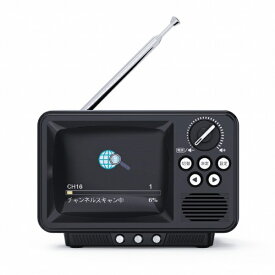 【エントリーで最大2万ポイント当たる｜2/25まで】 WINTECH｜ウィンテック 2.8インチ ポータブルワンセグテレビ ブラック TVR-RT1 K [ワイドFM対応 /テレビ/AM/FM]