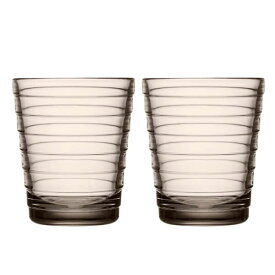 【エントリーで最大全額ポイント還元｜8/22迄】 iittala｜イッタラ アイノ・アアルト タンブラー グラス コップ ペアセット （2個入り） リネン [正規品]