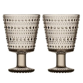 【エントリーで最大全額ポイント還元｜8/22迄】 iittala｜イッタラ カステヘルミ ユニバーサルグラス 約260ml ペアセット （2個入り） リネン [正規品]