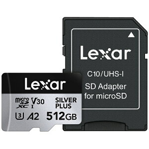 y܂Ƃߔōő10OFFN[|(9/30܂Łjz LexarbLT[ Lexar microSDXCJ[h 512GB Professional SILVER PLUSV[Y V30 UHS--I U3 A2 LMSSIPL512G-BNANJ LMSSIPL512G-BNANJ [Class10 /512GB]