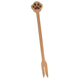 籐芸｜tougei マドラー 19cm Mio ネコ フォーク カトラリー 食器 天然木 ビーチ にくきゅう