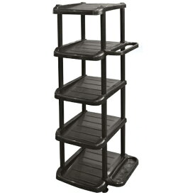 和泉化成｜IZUMI KASEI シューズラック 5段 傘立て付き ブラウン