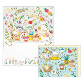 ニホンホールマーク｜Hallmark 多目的カード 立体 タイニー・アニマル・テイル ねこ フラワー EAR-840-006